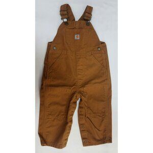 Carhartt 18M Brown Duck Canvas Bib Overalls For Toddlers